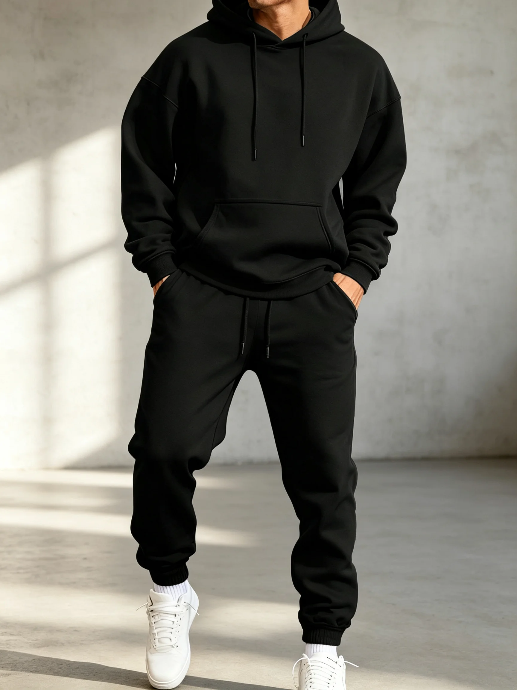 Mens Fashion Clothes - Conjunto de sudadera con capucha para