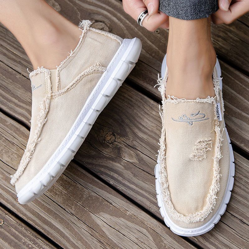 Mens Fashion Trainers - Zapatillas de lona con estampado de