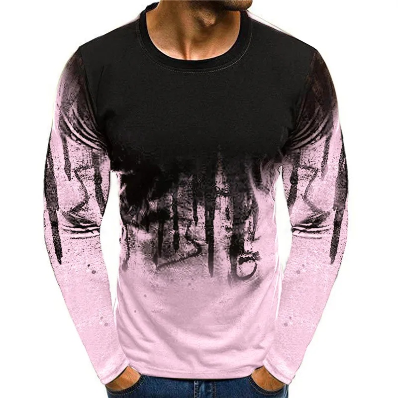Mens Fashion Summer - Camiseta de hombre con estampado de