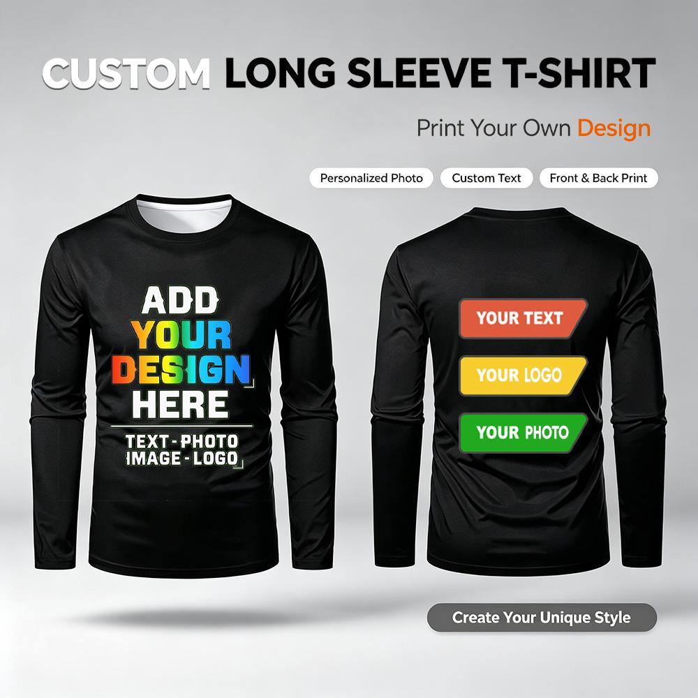 Men'S Fashion T Shirts - Camiseta con foto y logotipo personalizado,
