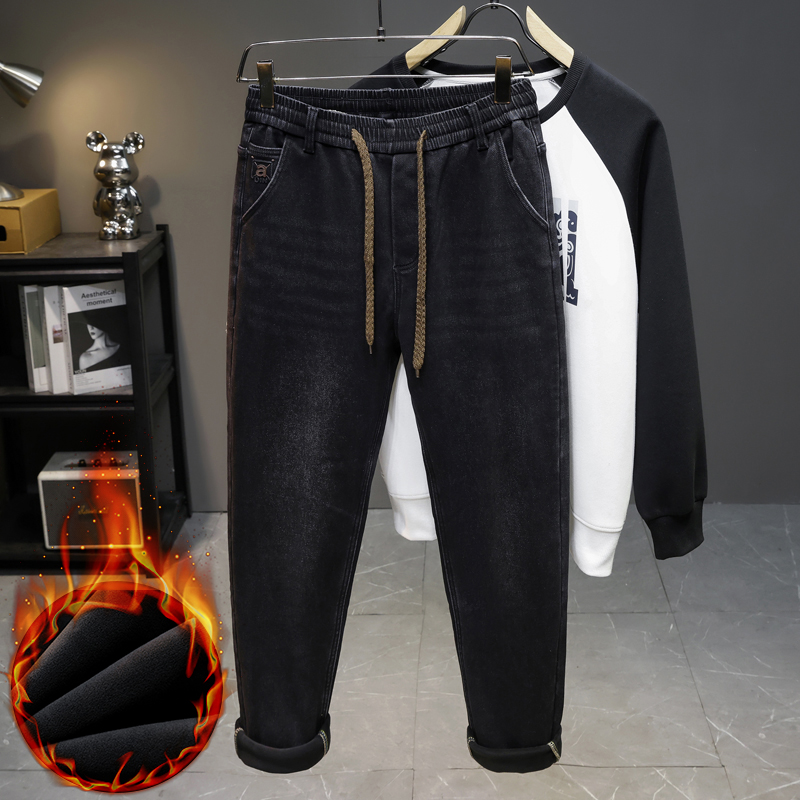 Men'S Fashion Grey Jeans - Pantalones de invierno para hombre, nuevos,
