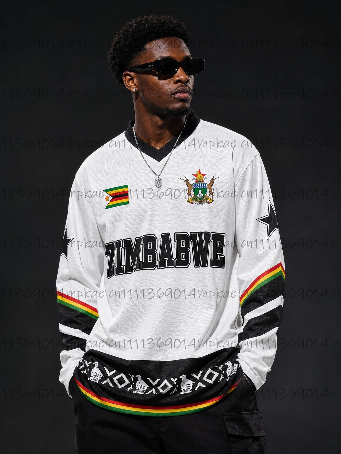 Men'S Fashion T Shirts - Camiseta de Manga Larga con Cuello