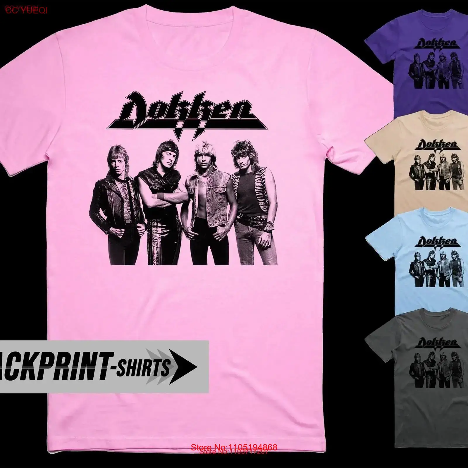 Poster Men Fashion - Dokken Camiseta de algodón para hombre,