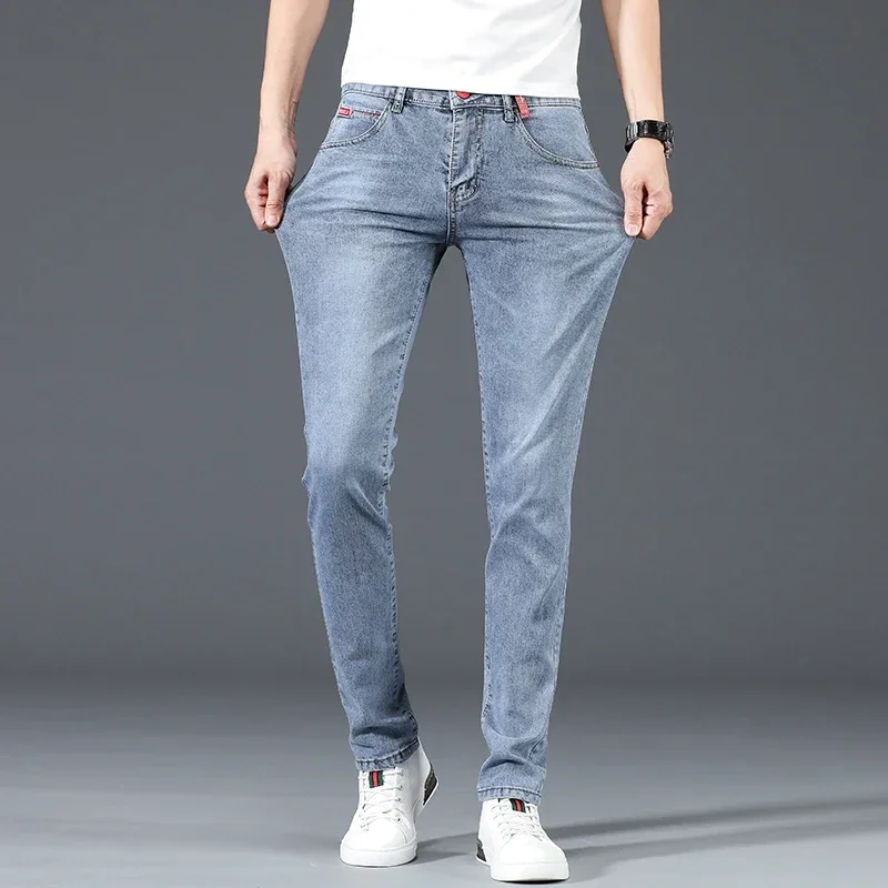 Pantalones Vaqueros Ajustados  - Men'S Fashion Grey Jeans reseña y precio
