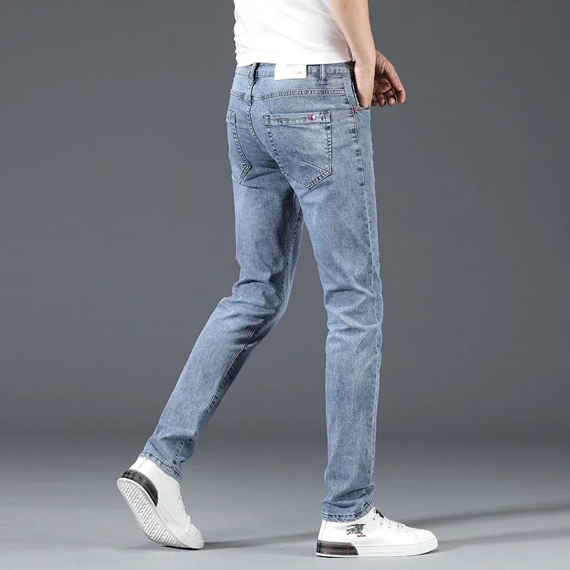 Pantalones Vaqueros Ajustados  - Men'S Fashion Grey Jeans reseña y precio