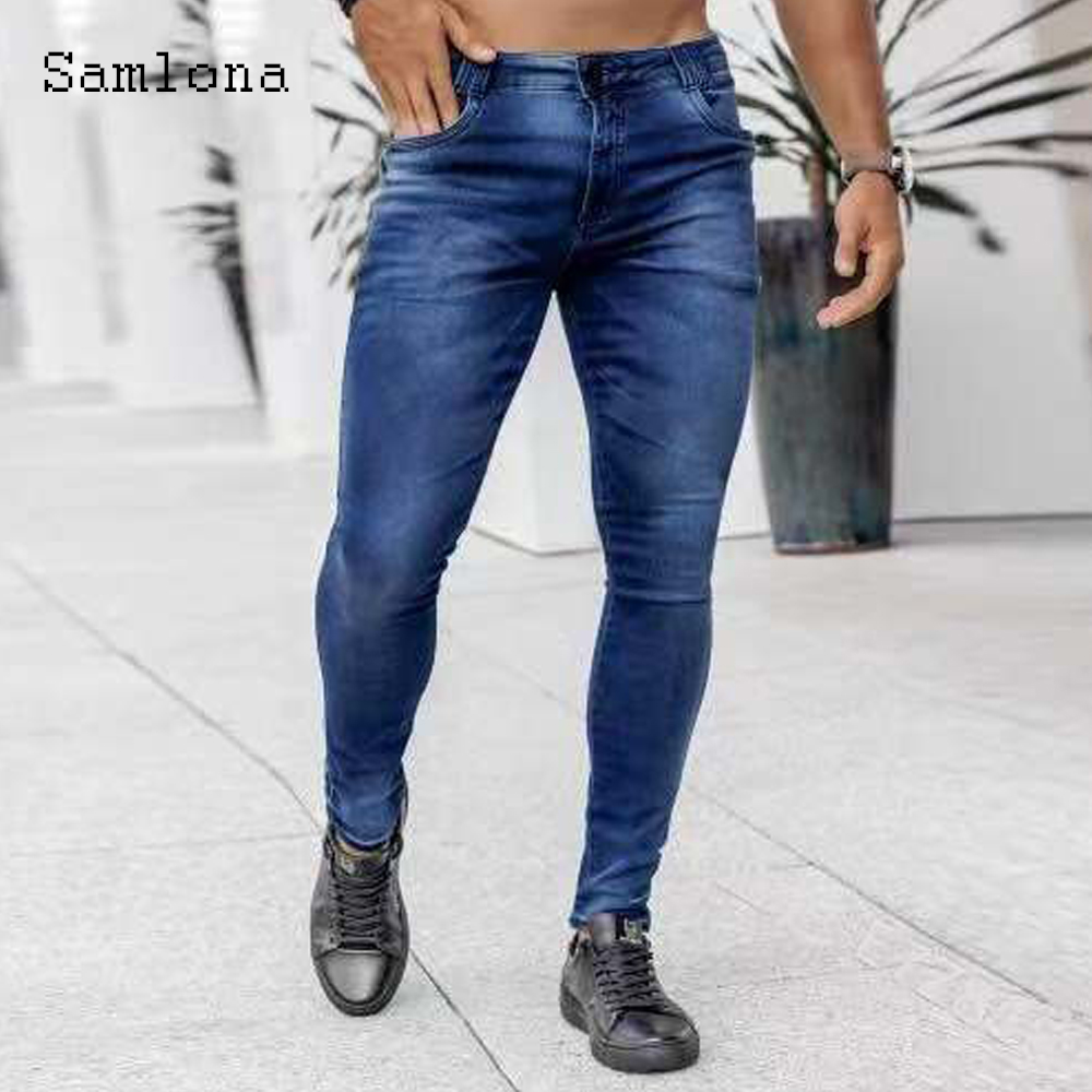 Samlona-pantalones vaqueros aj - Men'S Fashion Grey Jeans reseña y precio